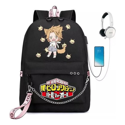 Mochilas escolares My Hero Academia con puerta de carga de color Kaminari Denki