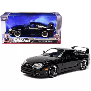 Toyota Supra Black 1995 Rapido Y Furioso 5 Five 1:24 Jada Color Negro