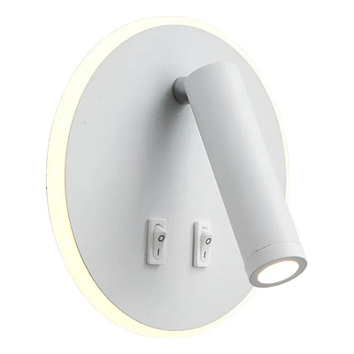 Aplique Velador Led Pared Neve Redondo 12w Blanco Dx