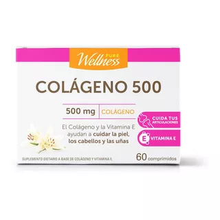 Suplemento Pure Wellness Colágeno 500 X 60 Comprimidos