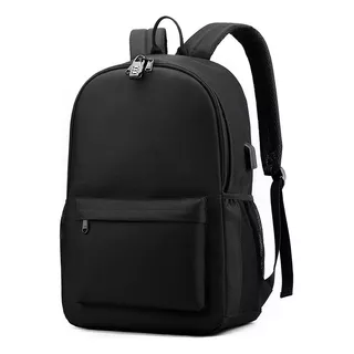 Mochila Escuela Anti Robo Porta Notebook Con Cables Bat Aux