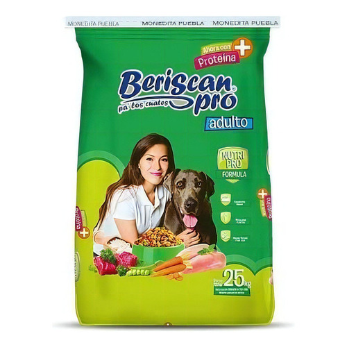 Alimento Beriscan Pro para perro adulto sabor carne en bolsa de 25kg