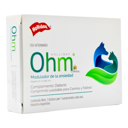 Modulador De Ansiedad Ohm Perros Y Gatos Holliday 21 Tab