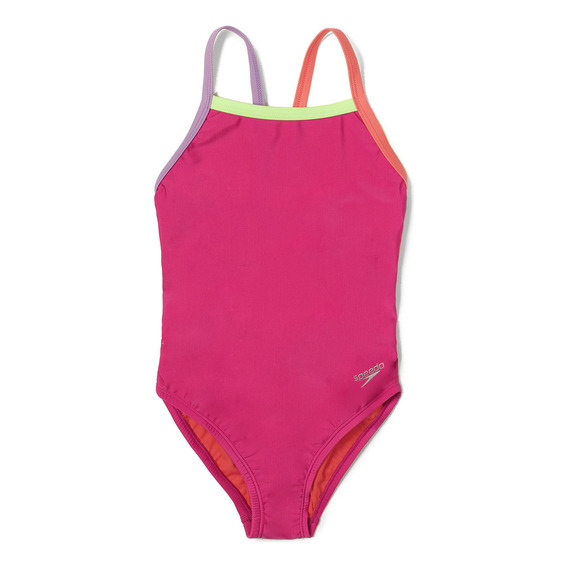 Traje De Baño Propel Back Tiras Bicolor Para Niña Speedo