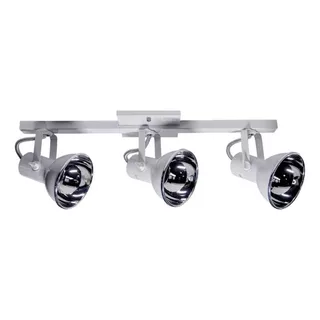 Spot Luminária De Teto Trilho 3 Direcionável Branco-refletor Cor Branco 110v/220v