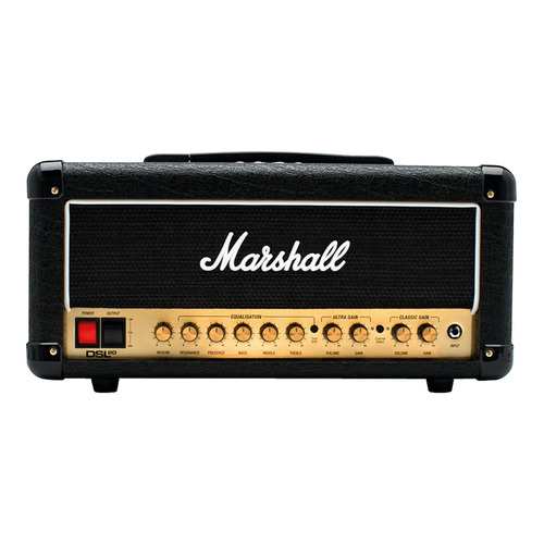Amplificador Marshall DSL DSL20HR Valvular para guitarra de 20W color negro 230V
