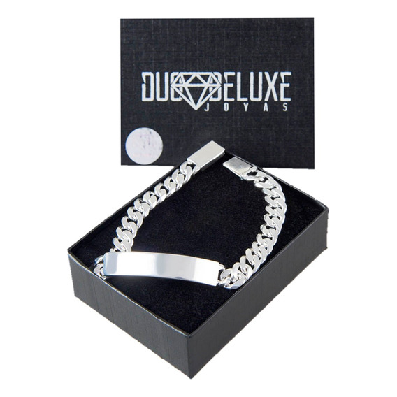 Esclava Hombre Barbada Hl 7mm Plata Ley.925 Duodeluxejoyas®