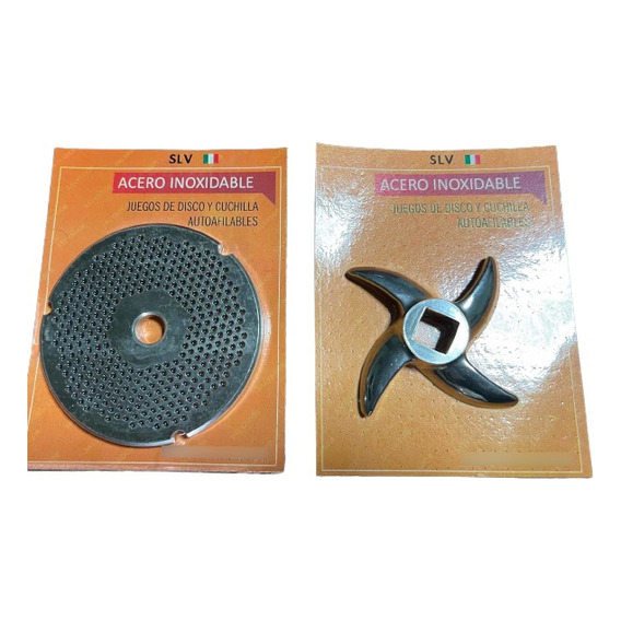 Cuchilla Y Disco Autoafilable Para Picadora N 32, Acero Inox