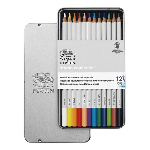 Lapices Studio Collection Colores X12 Lata Winsor & Newton