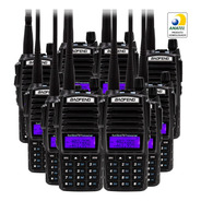 Kit C/ 10 Rádios Ht Comunicador 5w Haiz Uv82 Vhf Uhf Fm Full