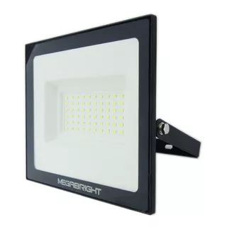 Foco Proyector Led Telco Flat 50w Megabright Color De La Carcasa Negro Color De La Luz Blanco Frío