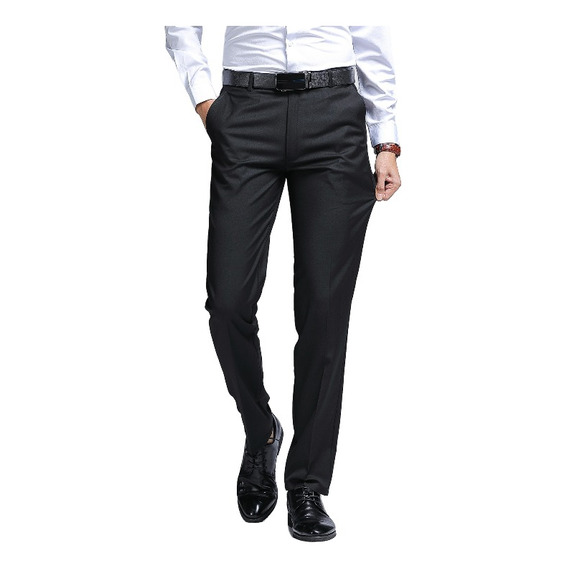 Pantalones Formales Slim Fit De Tiro Bajo Para Hombre