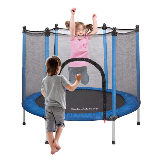 Trampolín Brincolín Tumbling Niños Infantil Red De Seguridad Color de la lona de salto Azul