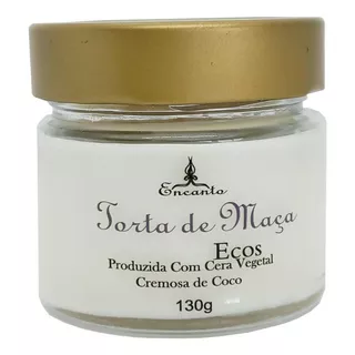 Vela Aromática Torta Maça Artesanal Cera Coco Perfumada