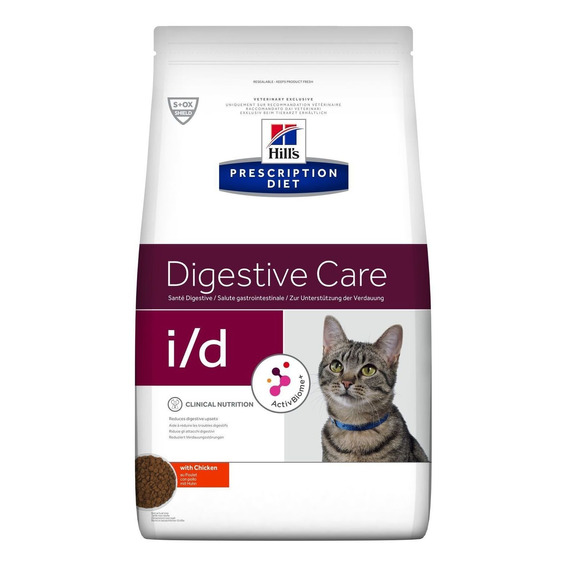 Alimento Hill's Prescription Diet Digestive Care i/d para gato sabor pollo en bolsa de 1.81kg