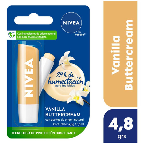 Nivea Protector Labial 24hs Humectación Buttercream Vainilla