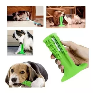 Brinquedo Mordedor Escova De Dente Cachorro Dog Pet M Medio Sabor Verde