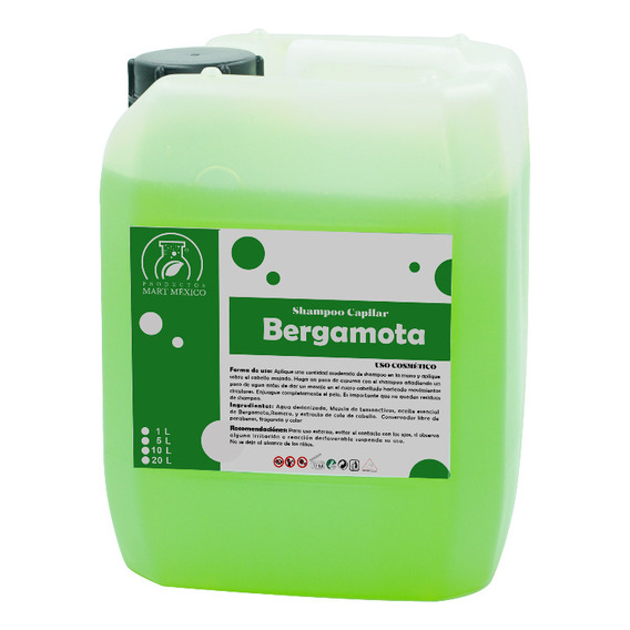 Shampoo Natural De Extracto De Bergamota 20 Litros
