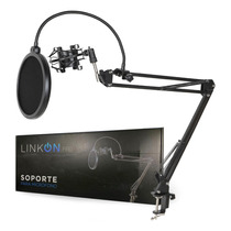Kit Soporte Para Microfono Condensador Brazo Antipop Y Araña Linkon