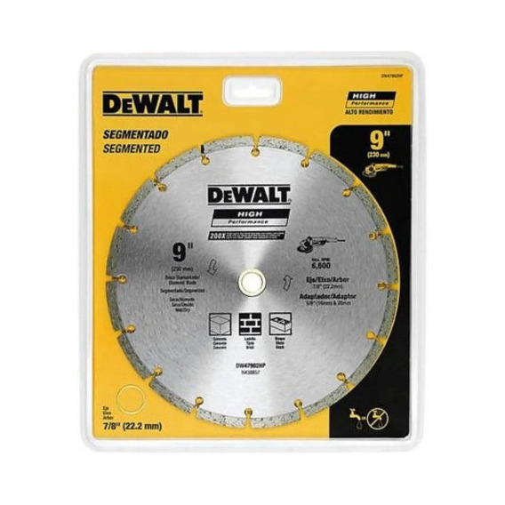 Disco Diamantado 9 Acero Dewalt Dw47902hp 