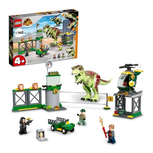 Kit Lego Jurassic World Fuga Del Dinosaurio T. Rex 76944 Cantidad de piezas 140