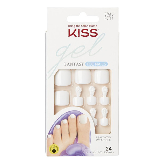 Uñas Postizas Para Pies Kiss Gel Fantasy X24 Color This is Classic Toe Nails