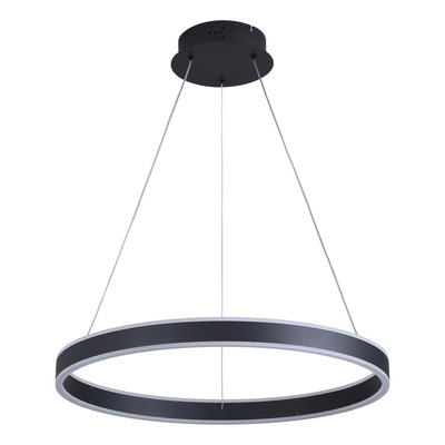 Colgante Bi Led 60cm Negro Diseño Moderno L9772 72w Mks
