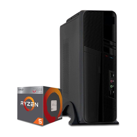 Pc Slim Armado Amd Ryzen 5 4600g 6-core+ Radeon+ Wifi + 16gb