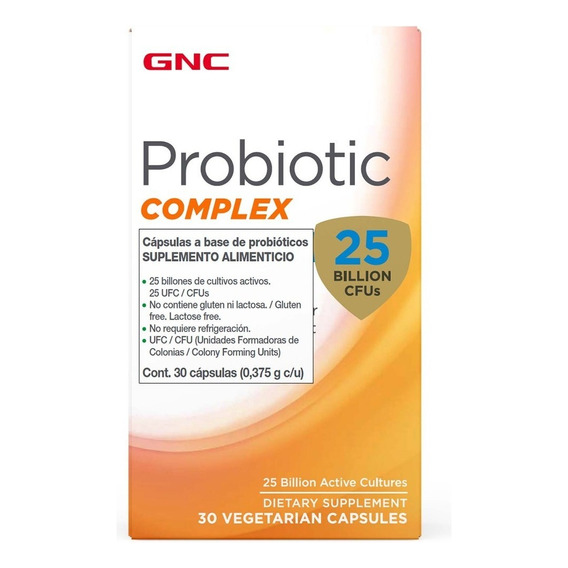 Gnc Probióticos Complex 25 Billones Ufc 30 Cápsulas