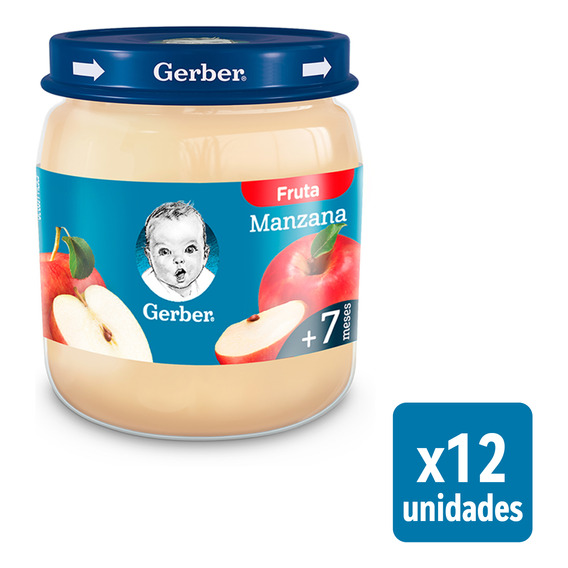 Papilla Nestlé Gerber® Puré De Manzana 113gr Por 12 Unidades
