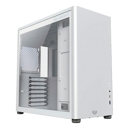 Gabinete Gamer Balam Rush Eris Frost Gm985 Atx Media Torre Cristal Templado Usb 3.0 Blanco Br-935678