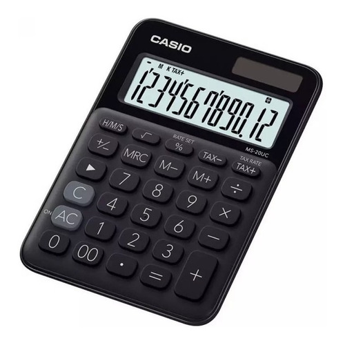 Calculadora Casio Ms-20nc Original.12 Digitos Negra S Color Negro