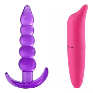 Vibrador Consolador Estimulante + Plug Anal (juguete Sexual)