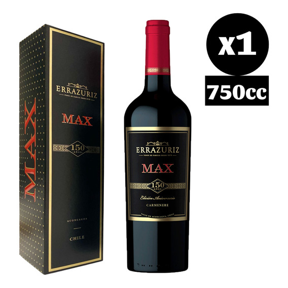 Vino Premium Errázuriz Max Carmenere 750cc