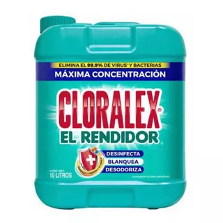 Blanqueador Líquido Desinfectante Cloralex® El Rendidor 10 L