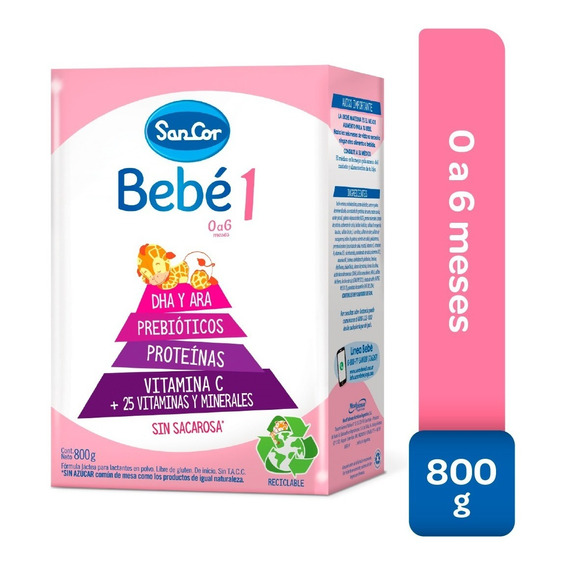 Sancor Bebé 1 Leche Infantil En Polvo 1 Caja X 800 Gramos