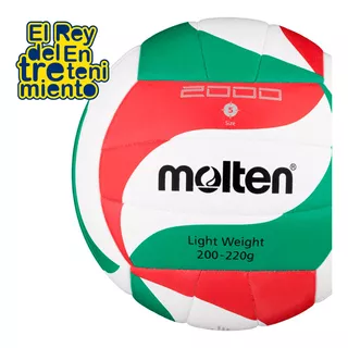 Pelota Volleyball Molten 2000 Volley - Color Blanco C/verde Y Rojo