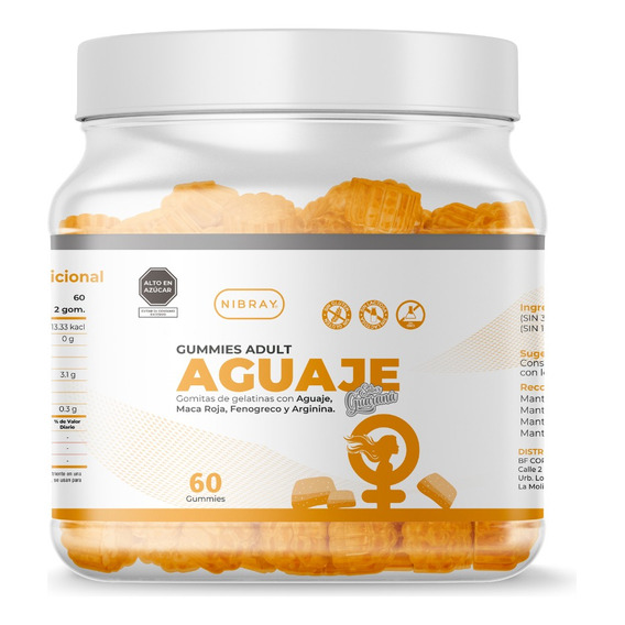 Aguaje Maca Roja Fenogreco Y Arginina Gummies Adult