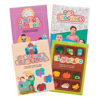 Juego De Cartas Didácticas Emociones Mercado Rutina Estacion