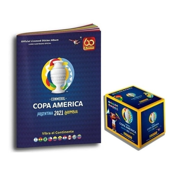 Album Copa América 2021 Tapa Blanda +caja Copa America 2021 