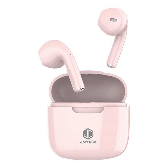 Auricular Inalámbrico Jd Air Free In Ear Bluetooth Manos Libres Táctil Color Rosa