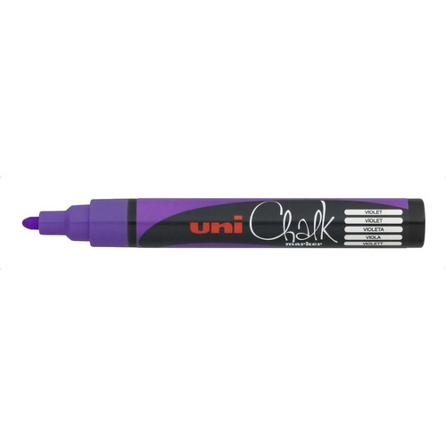 Marcador Tiza Líquida Uni Chalk Pwe 5m Trazo 1,8 A 2,5mm X U Color Violeta