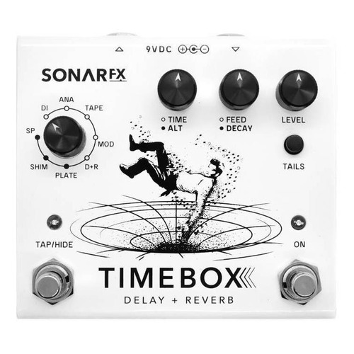 Pedal de Efecto SonAr fx Timebox - Delay + Reverb - Blanco