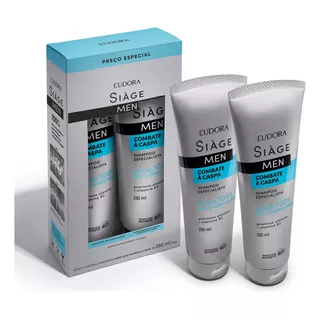  Eudora Siàge Men Kit Shampoo Combate À Caspa 250ml (2 Itens)