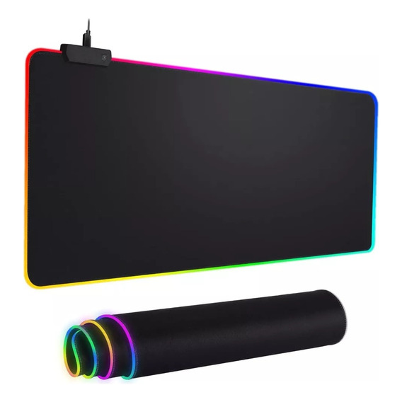 Mouse Pad Gamer Rgb 800mm X 300mm Negro