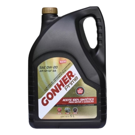 Aceite Motor 0w20 Sintetico Go Prime 5 Lts Gonher