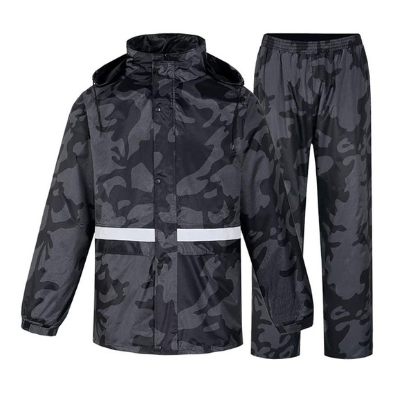 Impermeable Camuflado Sudadera Reflectivo Moto Chaqueta 