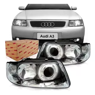 Par Farol Audi A3 2001 A 2006 Serve 96 A 00 Foco Duplo Tyc