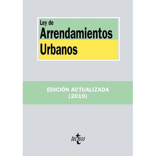 Ley De Arrendamientos Urbanos, De Editorial Tecnos. Editorial Tecnos, Tapa Blanda En Español