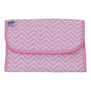 Porta Fraldas Lenço Umedecido Pomada Bebê Luma Baby Cor Rosa Chevron